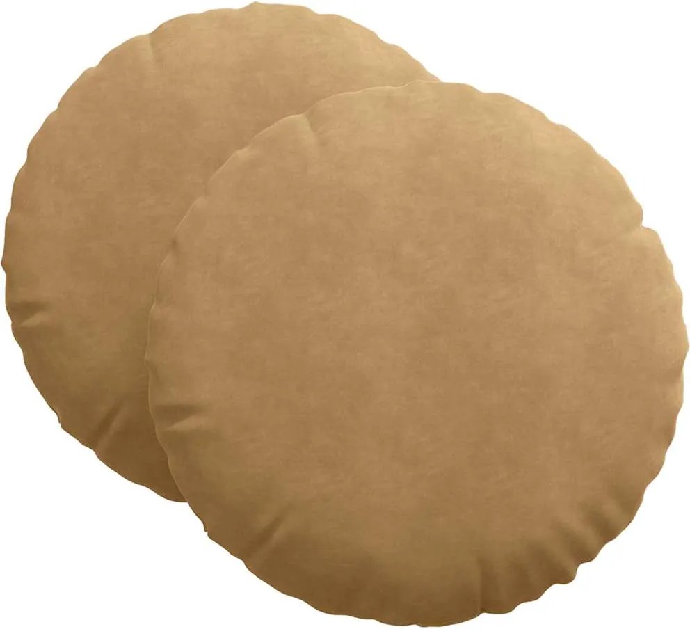 vidaXL Ülőpárnák 2 pcs Barna Ø 40 x 13 cm Bársony