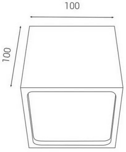 LED2 - LED Kültéri mennyezeti lámpa CUBE LED/12W/230V fehér