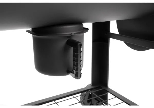 Fieldmann - Faszén grill füstölővel fekete