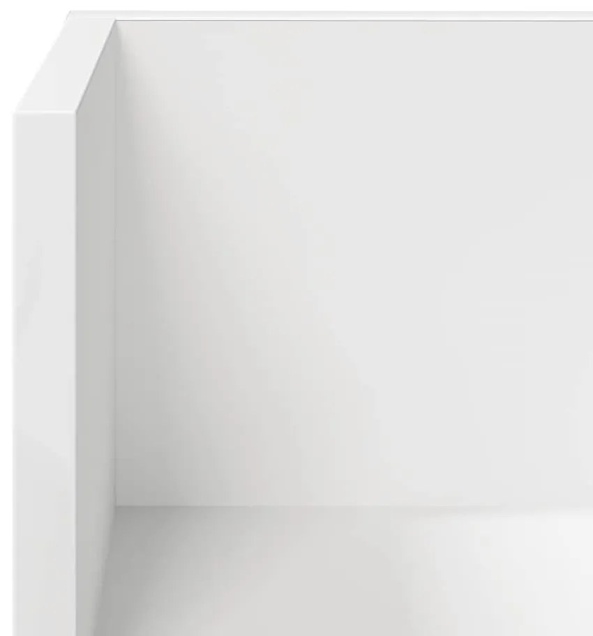 2 db fehér szerelt fa fali polc 75 x 16,5 x 16,5 cm