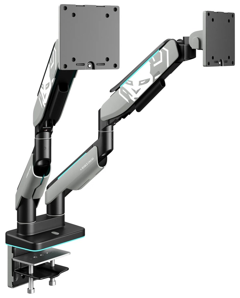 Képernyőállvány két 35 hüvelykes monitorhoz, szürke-fekete RGB X-Arm Dual