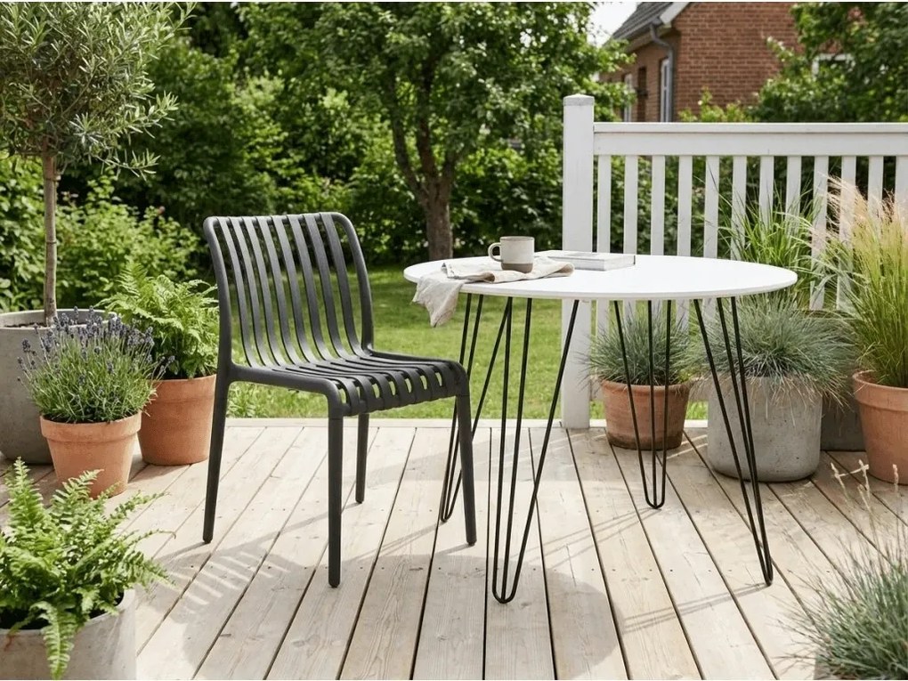 Műanyag szék TREGO, antracit színű