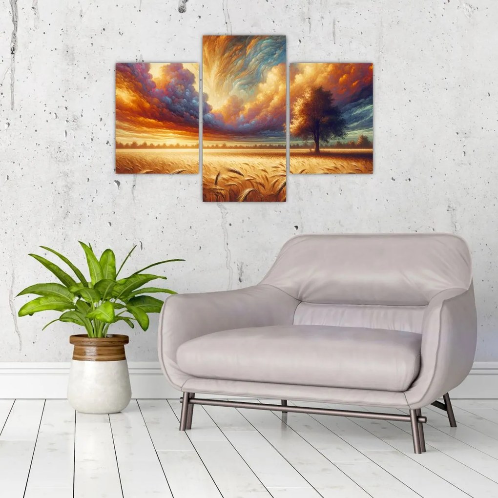 Kép – Fa a mezőn (90x60 cm)