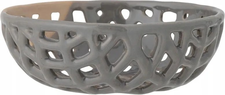 Bloomingville Electra Kerámia Tál Gyümölcskosár, Kenyér Szürke
