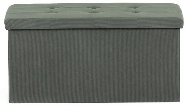 Zöld Kordbársony Tárolós Puff. TAB-472 GRN6