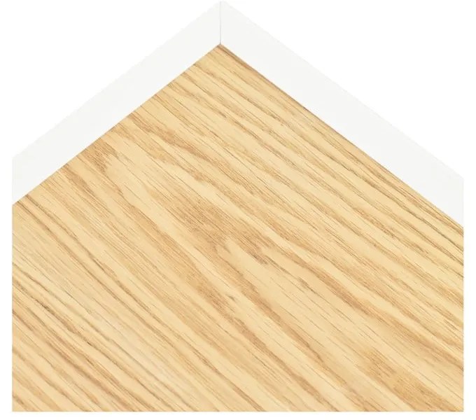 Fehér-natúr színű TV-állvány tölgyfa dekorral 180x45 cm Arista – Teulat