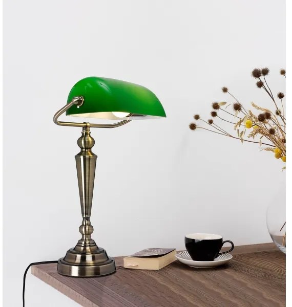 Cottex B1019AGR - THE BANKER asztali lámpa 1xE27/60W/230V