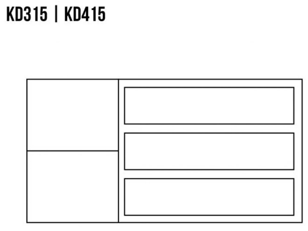Komód KD415. Fehér
