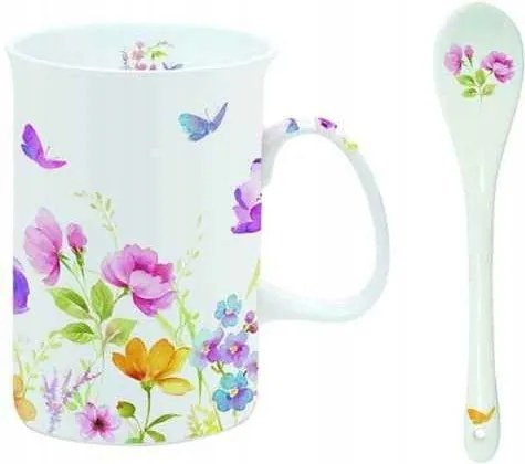 Porcelán Bögrék Teáskanál Réti virágok Fleurs des Champs Kpl bögre x 2