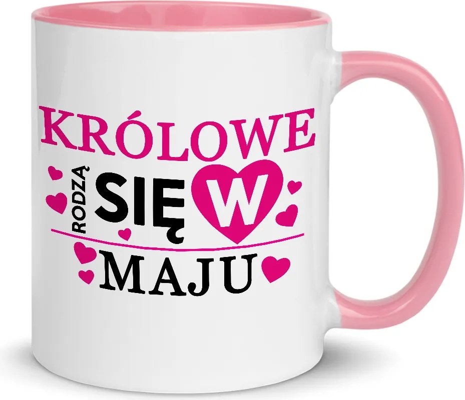 Fehér Bögre Rózsaszín Belső Királynők Születnek Májusban Ajándék Lányoknak