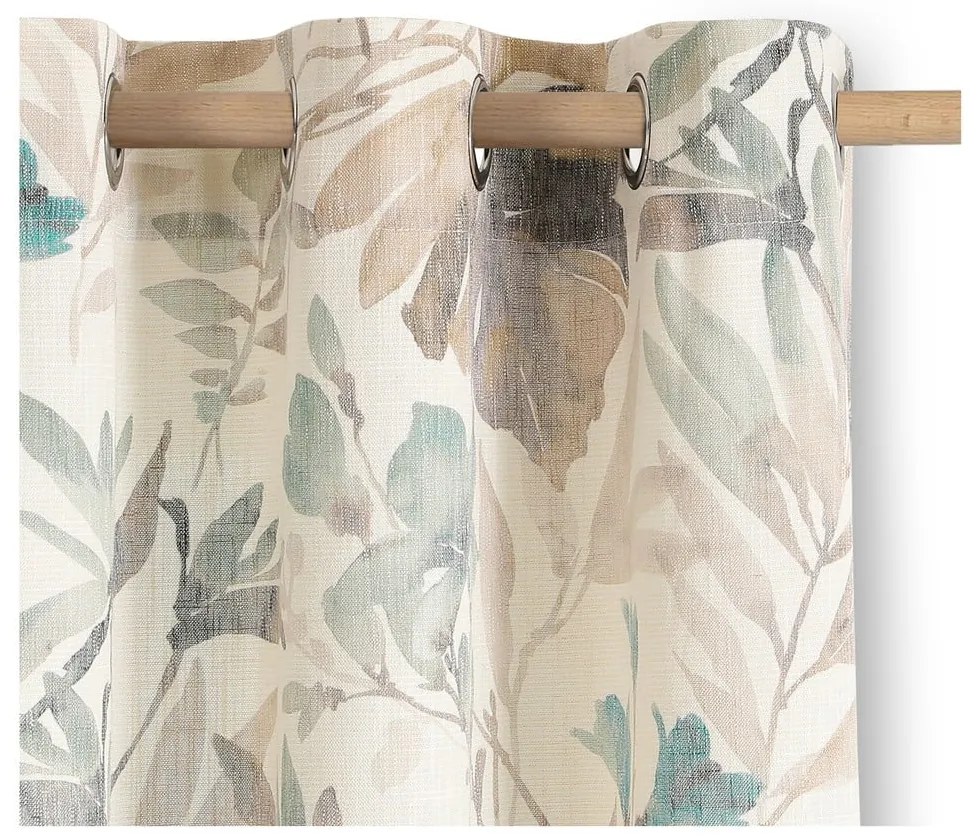 Krémszínű-szürkéskék függöny 135x250 cm Celesta – Restilo