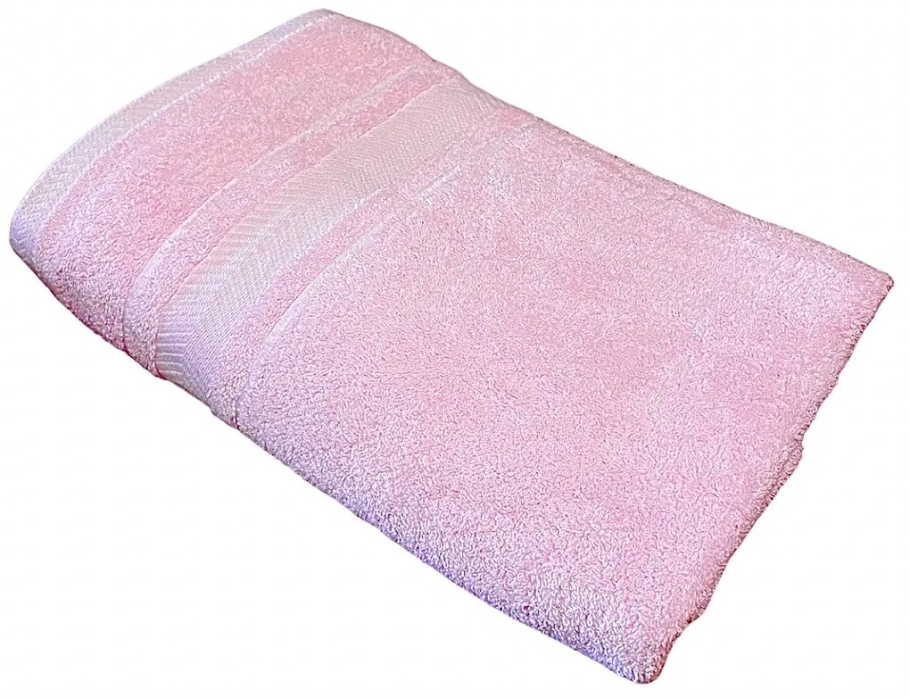 4 db Monaco rózsaszín fürdőlepedő szett 70x140cm és törölközők 50x90cm TiaHome