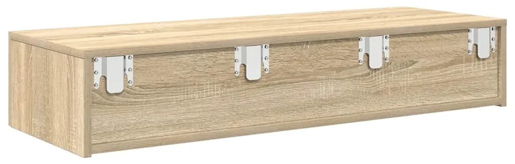 Falipolc fiókokkal sonoma tölgy 100x36x19 cm műszaki fa