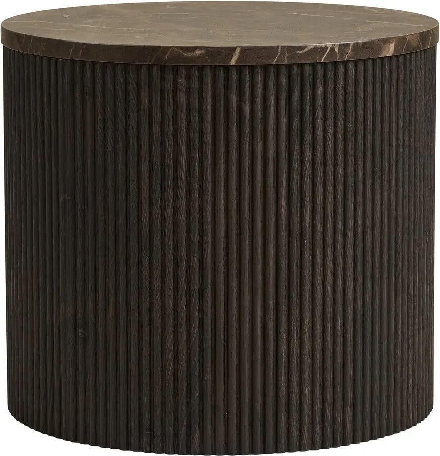 Kerek tárolóasztal márvány dekoros asztallappal ø 45 cm Rota – House Nordic