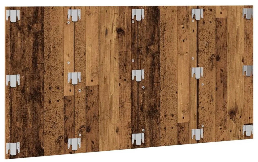 antik fa színű szerelt fa ágyfejtámla 160x1,5x80 cm