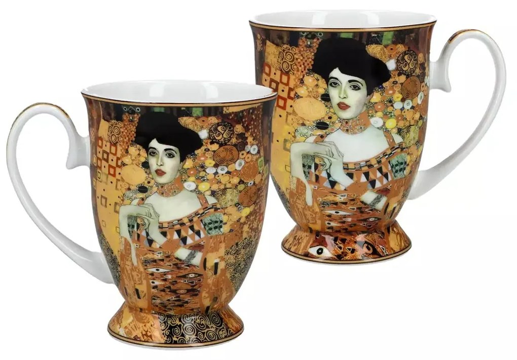 Gustav Klimt porcelán bögre szett szív alakú díszdobozban Adele