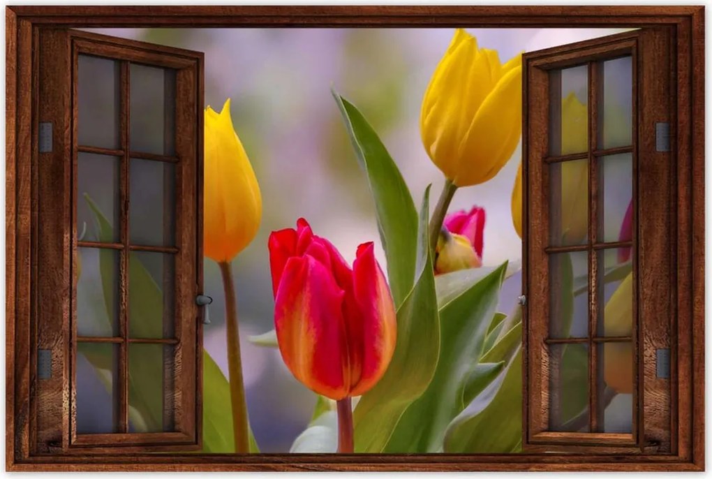 Poszterek 90x60 Tulipánok Virágok