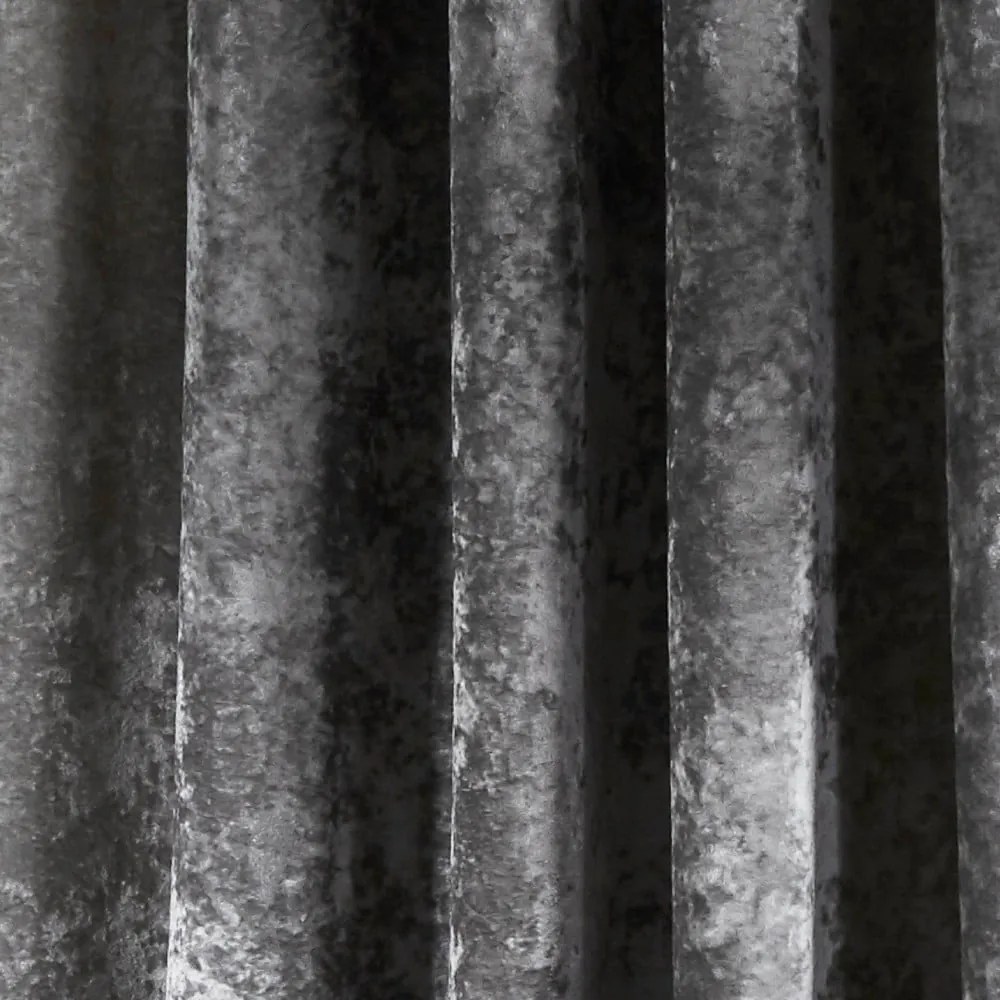Szürke függöny szett 2 db-os 168x183 cm Crushed Velvet – Catherine Lansfield