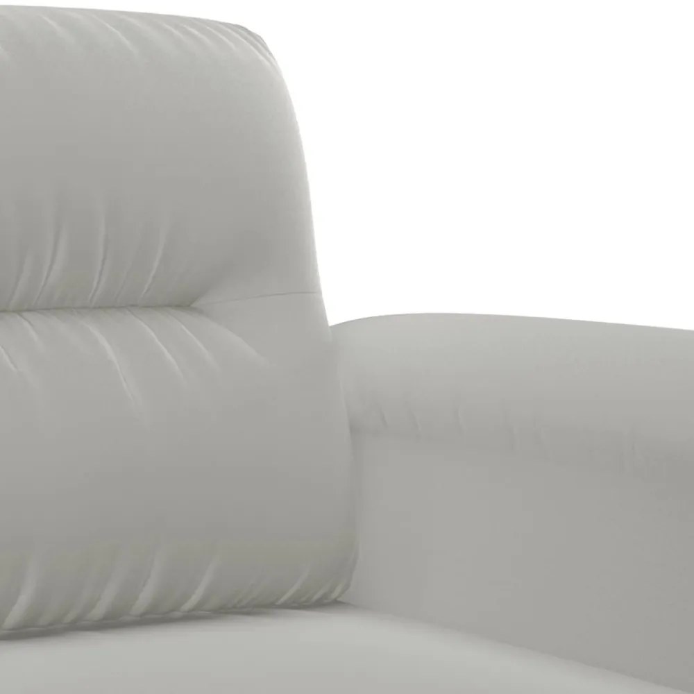 világosszürke mikroszálas szövet kanapéfotel 60 cm