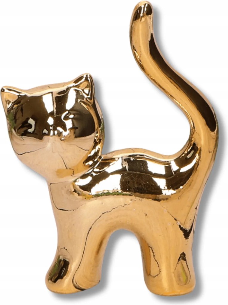 Kerámia macska Arany 12cm