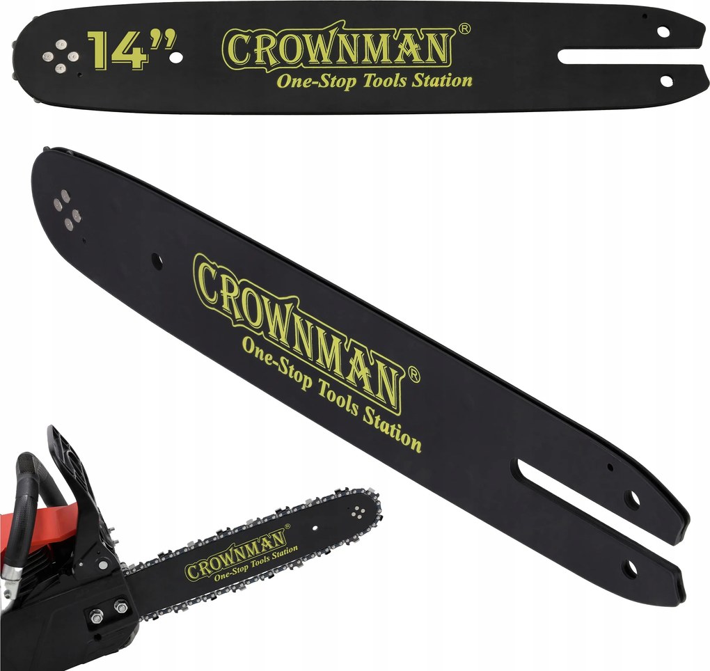 14" vezetősín szénacél láncfűrészhez a lánchoz