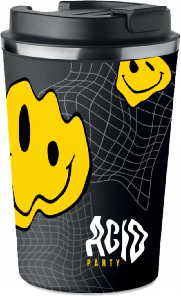 Prémium termo bögre Acid Party Emotikona Smiley 350ml KT_099