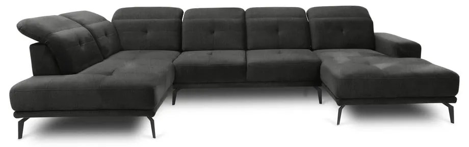 Szürke sarokkanapé (bal oldali-U alakú) Bretan – ELTAP