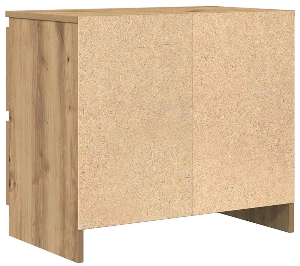 kézműves tölgy színű szerelt fa TV-szekrény 60x35x54 cm