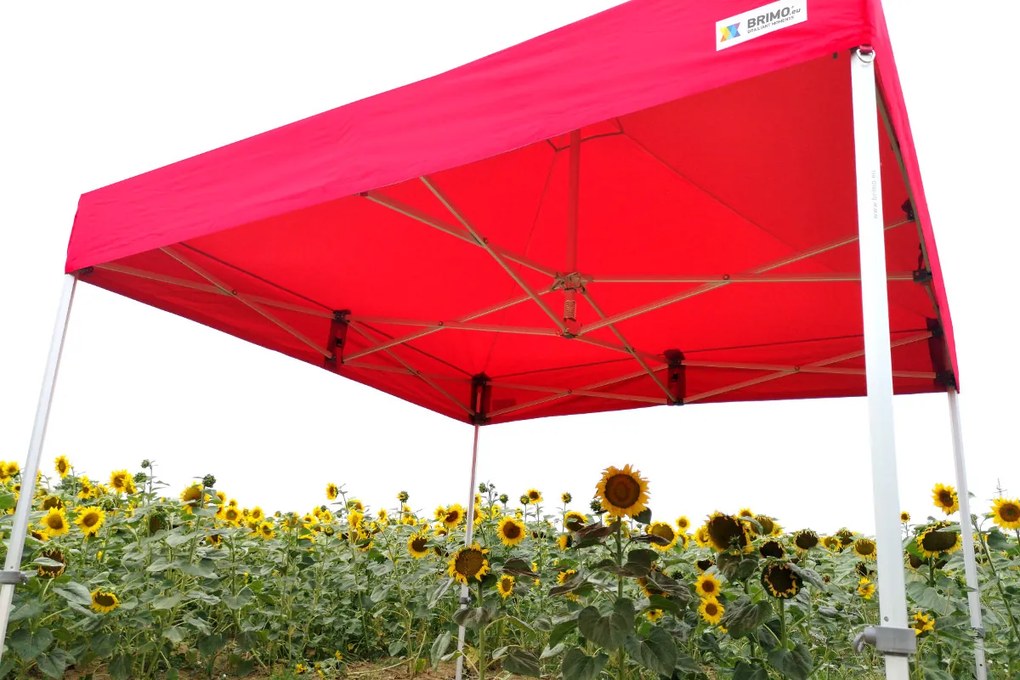 Reklámsátor 4x6 m Prémium (Alu) 3 oldallal – Gyorsan felállítható - plusz 3 oldalfal - Narancs