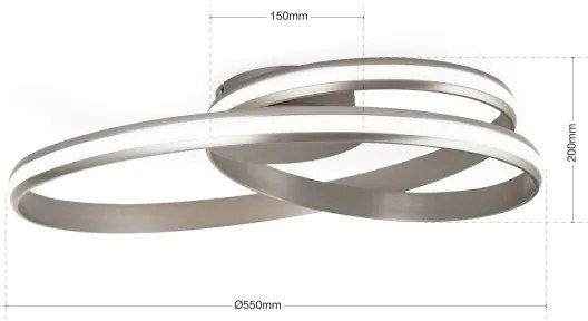 Orion DL 7-638 - CIRCUS LED/30W/230V állítható mennyezeti lámpa, ezüst