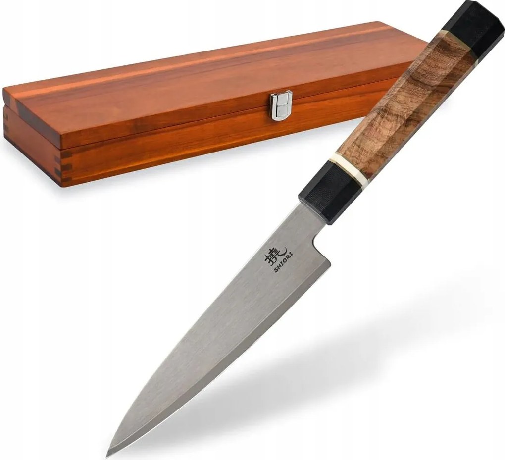 Shiori Nubari Muro univerzális kés japán acélból, ZDP-189, 13,60 cm