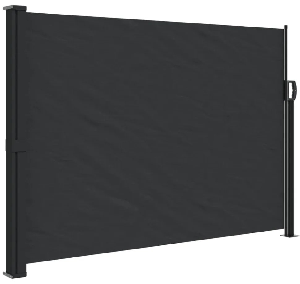 fekete kihúzható oldalsó napellenző 140 x 300 cm