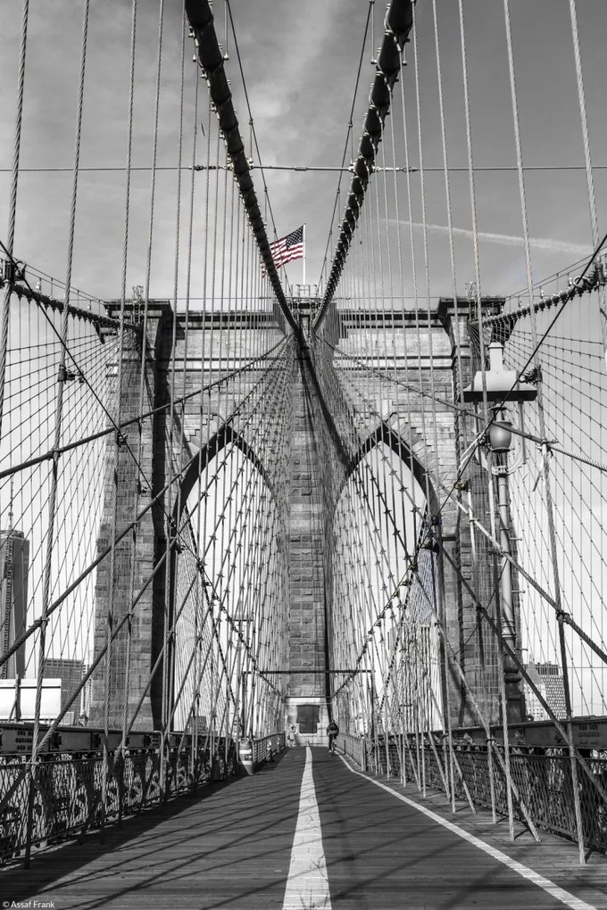 Poszter 20x30cm Gyalogátkelőhely a Brooklyn hídon, Assaf Frank