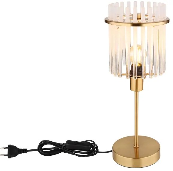 Globo 15698TM - Asztali lámpa GORLEY 1xE14/40W/230V átm. 15 cm arany