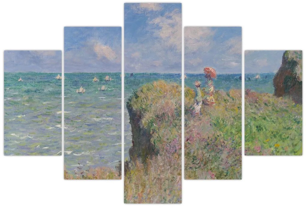 Kép - Claude Monet, Cliff Walk at Pourville, reprodukciók (150x105 cm)