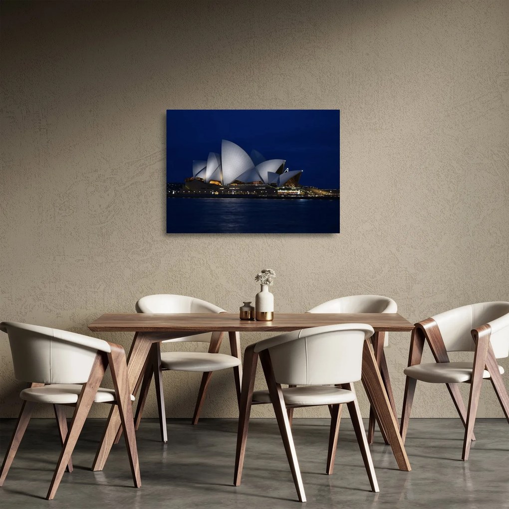 Sydney éjszakai kép (üvegen) (70x50 cm)