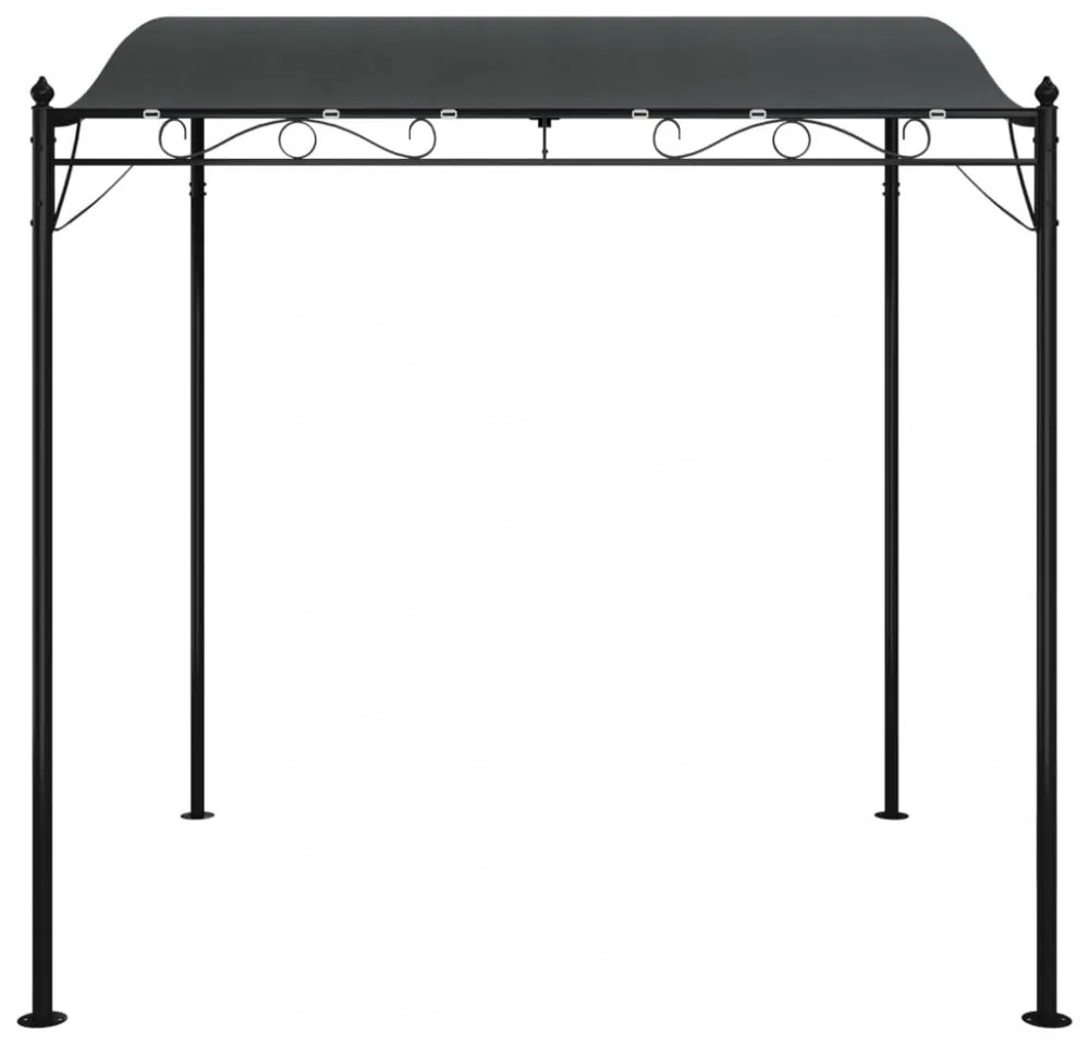 antracitszürke szövet és acél pavilon 2 x 2,3 m 180 g/m²