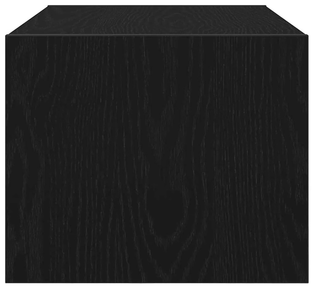 fekete tölgy színű szerelt fa TV-szekrény 60x31x25,5 cm