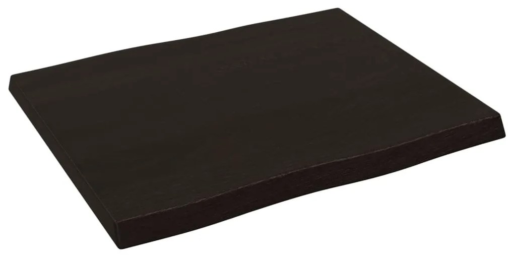 sötétbarna kezelt tömör asztallap 60x50x(2-4) cm
