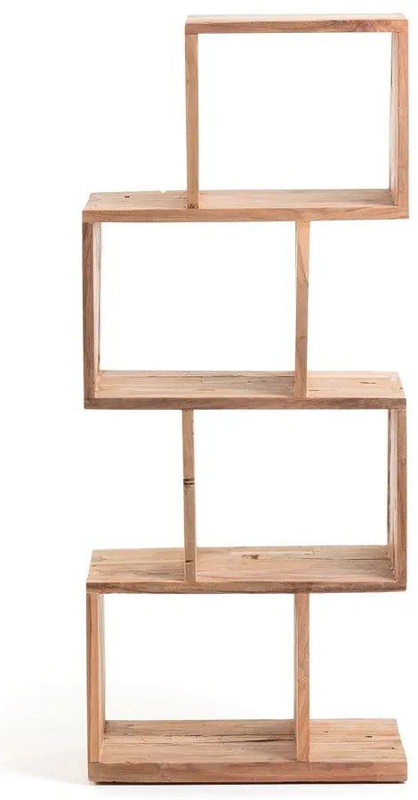 Natúr színű teakfa könyvespolc 55x132x30 cm Aroba – Kave Home