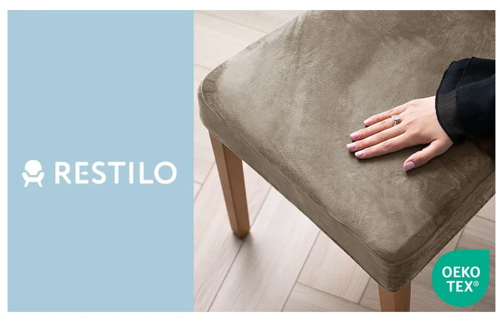 Szürkésbézs gumis szék huzat szett 4 db-os 48 cm Sento – Restilo