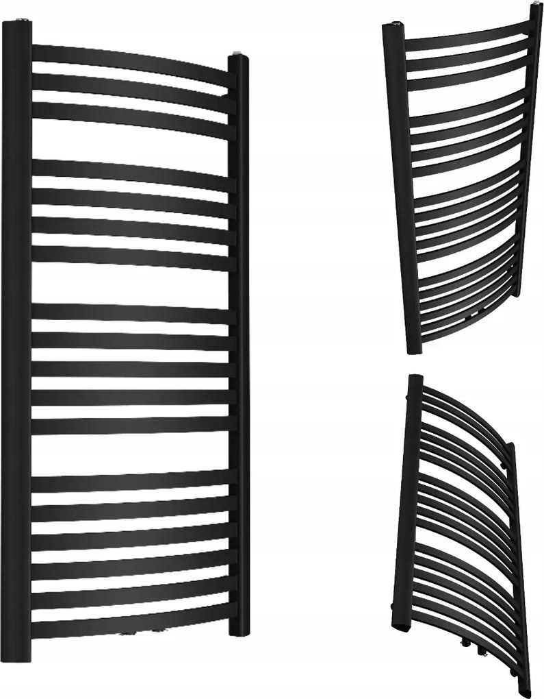 Mei-m 750/470 Fürdőszobai Radiátor, Matt Fekete