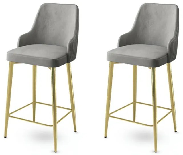 Enox Grey and Gold bárszék szett, 2 db, 2 db