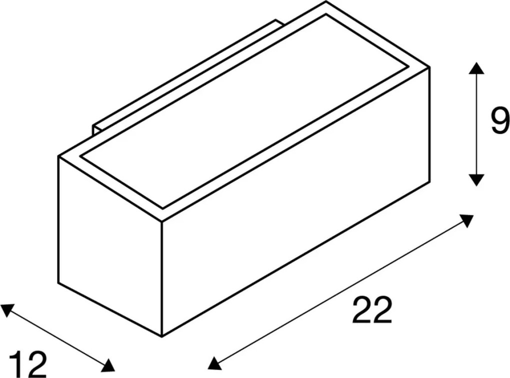 SLV 232485 BOX Modern Kültéri Fali Lámpa Antracit R7s 78mm IP44