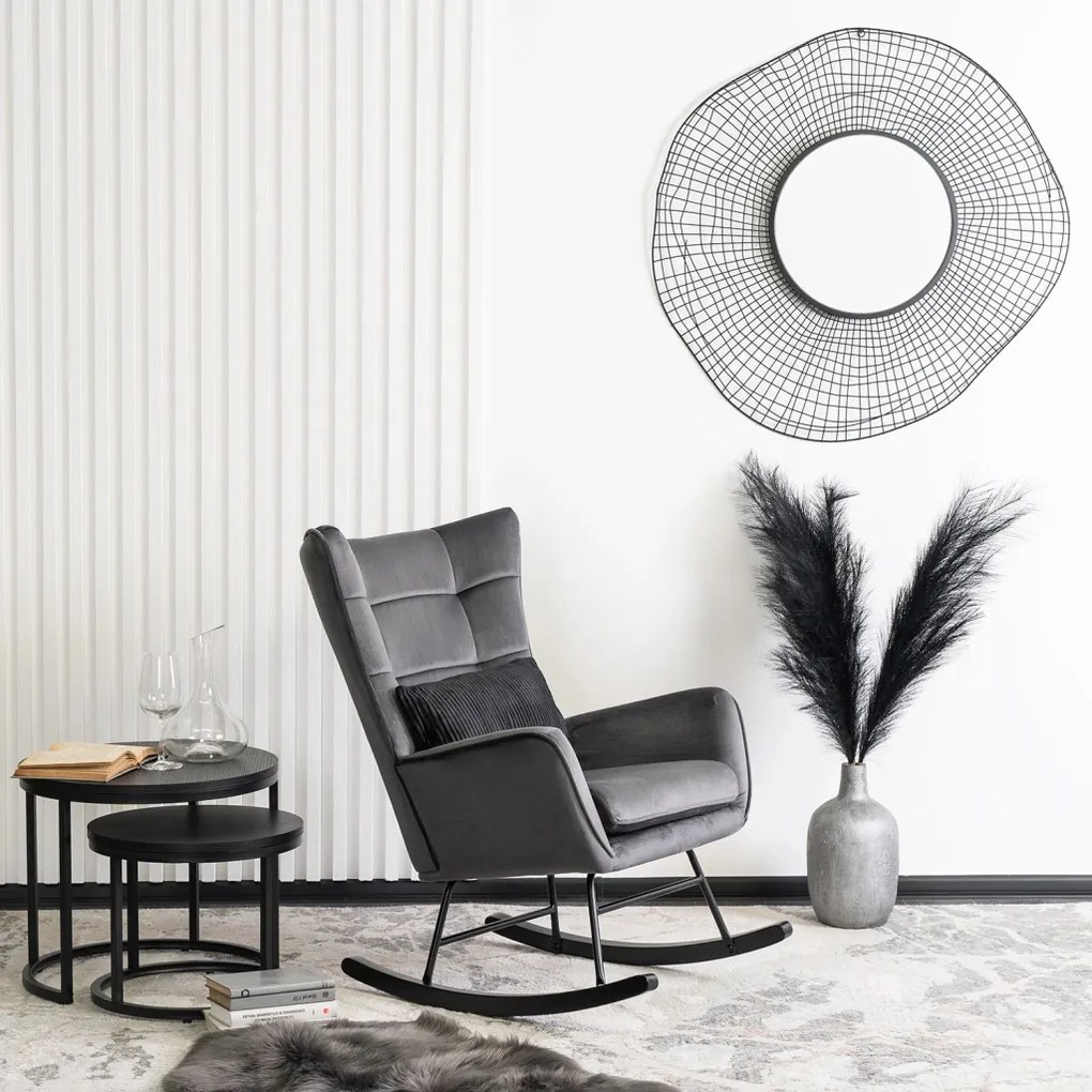 Hintafotel Szürke Bársony Kárpittal. JACKSON