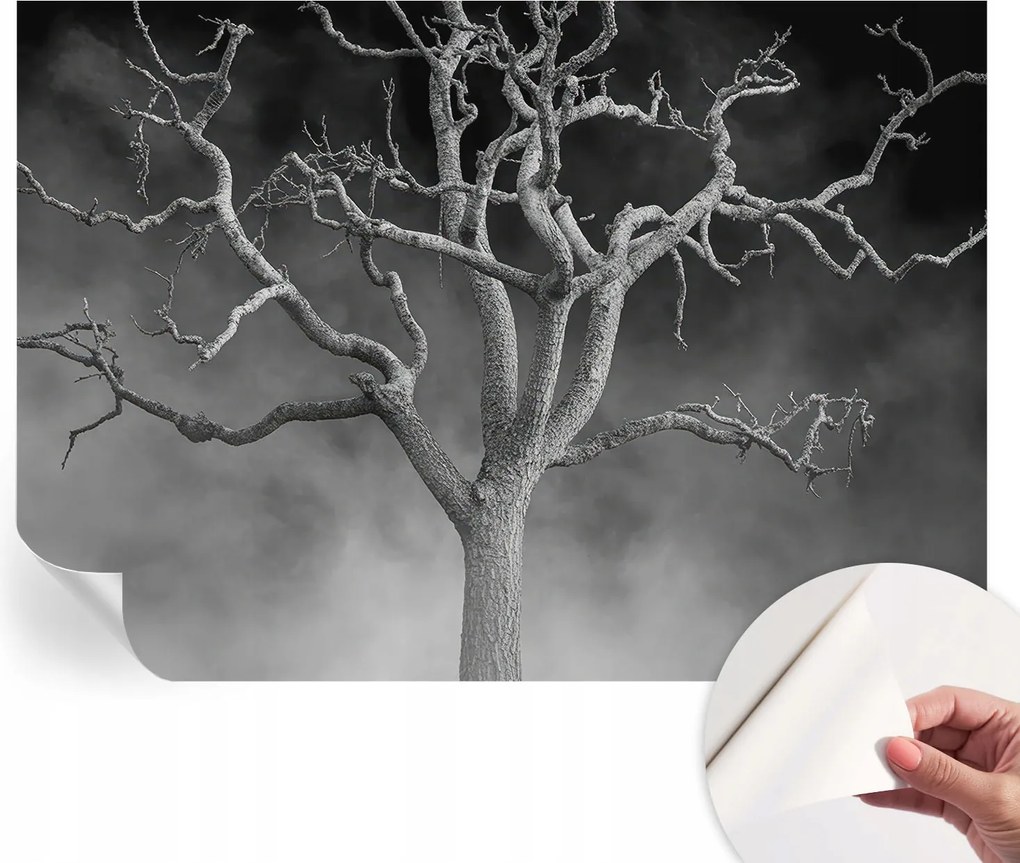 Modern öntapadós fotótapéta Mosható Ködös fa 312x219 cm