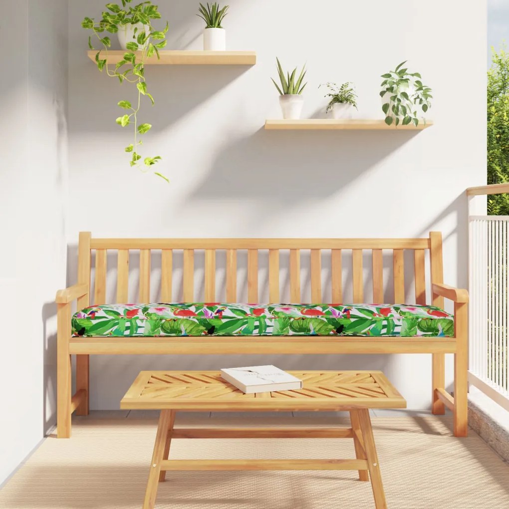 Pallet párnák padra 2 db Trópusi dzsungel 200x40x8 cm Oxford szövet