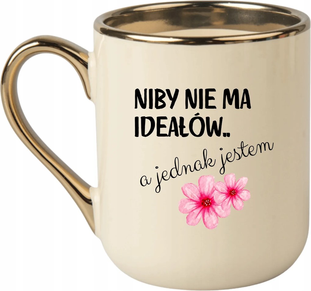 Bögre Elegáns Bézs Arany Rant Vicces Ajándék Nincs Tökéletes