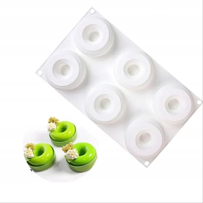 Szilikon öntőforma egyrészes Donut Fánkok lyukkal Donata