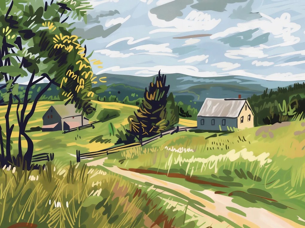 Poszter 80x60cm Buja falu